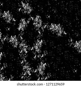 Wall fragment with scratches and cracks. Overlay grunge illustration over any design. Abstract grainy background with vintage effect