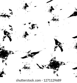 Wall fragment with scratches and cracks. Overlay grunge illustration over any design. Abstract grainy background with vintage effect