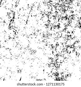 Wall fragment with scratches and cracks. Overlay grunge illustration over any design. Abstract grainy background with vintage effect