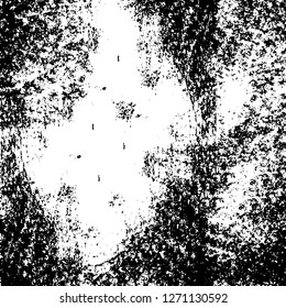 Wall fragment with scratches and cracks. Overlay grunge illustration over any design. Abstract grainy background with vintage effect