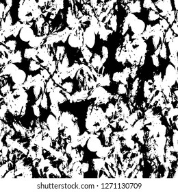 Wall fragment with scratches and cracks. Overlay grunge illustration over any design. Abstract grainy background with vintage effect