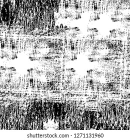 Wall fragment with scratches and cracks. Overlay grunge illustration over any design. Abstract grainy background with vintage effect
