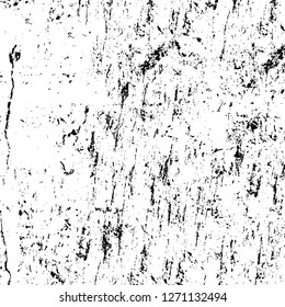 Wall fragment with scratches and cracks. Overlay grunge illustration over any design. Abstract grainy background with vintage effect