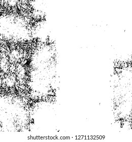Wall fragment with scratches and cracks. Overlay grunge illustration over any design. Abstract grainy background with vintage effect