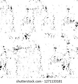 Wall fragment with scratches and cracks. Overlay grunge illustration over any design. Abstract grainy background with vintage effect