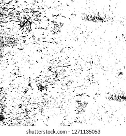 Wall fragment with scratches and cracks. Overlay grunge illustration over any design. Abstract grainy background with vintage effect