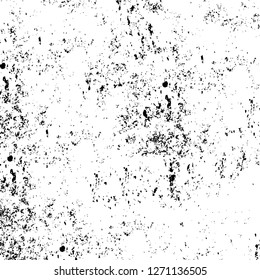 Wall fragment with scratches and cracks. Overlay grunge illustration over any design. Abstract grainy background with vintage effect
