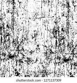 Wall fragment with scratches and cracks. Overlay grunge illustration over any design. Abstract grainy background with vintage effect