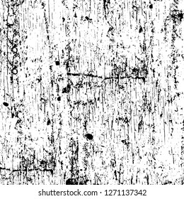 Wall fragment with scratches and cracks. Overlay grunge illustration over any design. Abstract grainy background with vintage effect