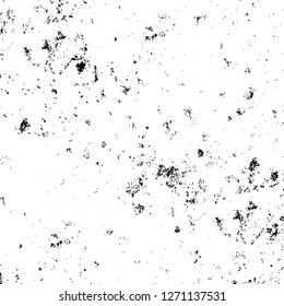 Wall fragment with scratches and cracks. Overlay grunge illustration over any design. Abstract grainy background with vintage effect