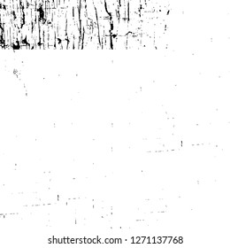 Wall fragment with scratches and cracks. Overlay grunge illustration over any design. Abstract grainy background with vintage effect
