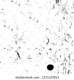 Wall fragment with scratches and cracks. Overlay grunge illustration over any design. Abstract grainy background with vintage effect