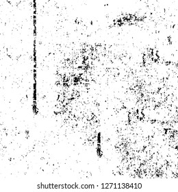 Wall fragment with scratches and cracks. Overlay grunge illustration over any design. Abstract grainy background with vintage effect