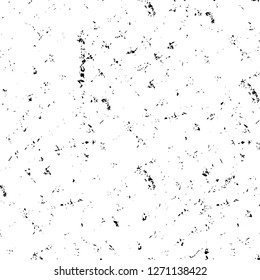Wall fragment with scratches and cracks. Overlay grunge illustration over any design. Abstract grainy background with vintage effect