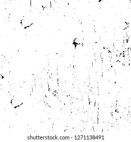 Wall fragment with scratches and cracks. Overlay grunge illustration over any design. Abstract grainy background with vintage effect