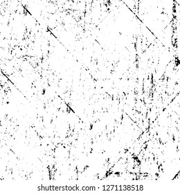 Wall fragment with scratches and cracks. Overlay grunge illustration over any design. Abstract grainy background with vintage effect