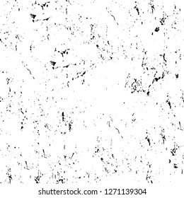 Wall fragment with scratches and cracks. Overlay grunge illustration over any design. Abstract grainy background with vintage effect