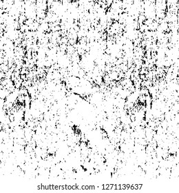 Wall fragment with scratches and cracks. Overlay grunge illustration over any design. Abstract grainy background with vintage effect