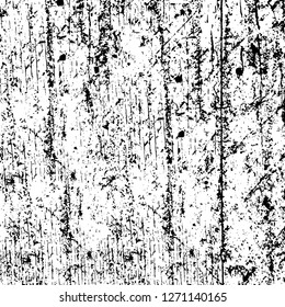 Wall fragment with scratches and cracks. Overlay grunge illustration over any design. Abstract grainy background with vintage effect