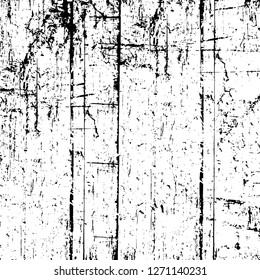 Wall fragment with scratches and cracks. Overlay grunge illustration over any design. Abstract grainy background with vintage effect