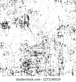 Wall fragment with scratches and cracks. Overlay grunge illustration over any design. Abstract grainy background with vintage effect