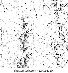 Wall fragment with scratches and cracks. Overlay grunge illustration over any design. Abstract grainy background with vintage effect