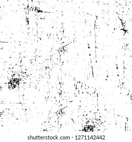 Wall fragment with scratches and cracks. Overlay grunge illustration over any design. Abstract grainy background with vintage effect