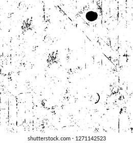 Wall fragment with scratches and cracks. Overlay grunge illustration over any design. Abstract grainy background with vintage effect