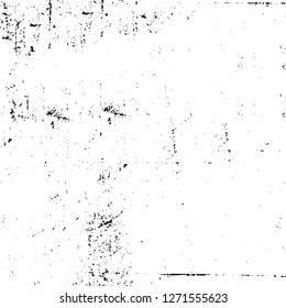 Wall fragment with scratches and cracks. Overlay grunge illustration over any design. Abstract grainy background with vintage effect