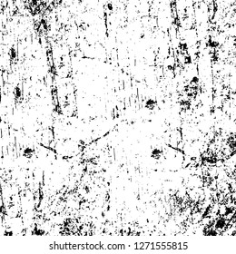Wall fragment with scratches and cracks. Overlay grunge illustration over any design. Abstract grainy background with vintage effect