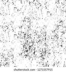 Wall fragment with scratches and cracks. Overlay grunge illustration over any design. Abstract grainy background with vintage effect