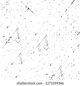 Wall fragment with scratches and cracks. Overlay grunge illustration over any design. Abstract grainy background with vintage effect