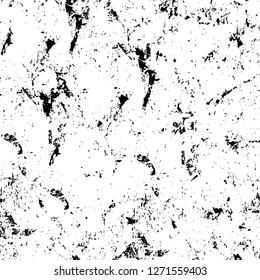 Wall fragment with scratches and cracks. Overlay grunge illustration over any design. Abstract grainy background with vintage effect