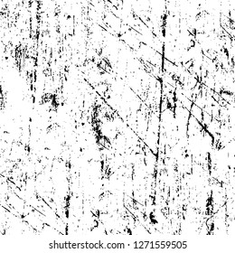 Wall fragment with scratches and cracks. Overlay grunge illustration over any design. Abstract grainy background with vintage effect