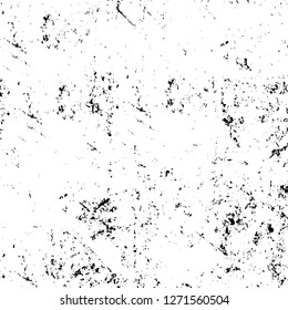Wall fragment with scratches and cracks. Overlay grunge illustration over any design. Abstract grainy background with vintage effect
