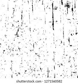 Wall fragment with scratches and cracks. Overlay grunge illustration over any design. Abstract grainy background with vintage effect
