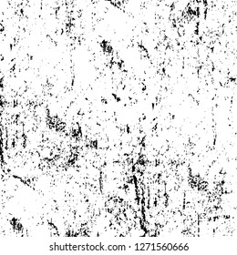 Wall fragment with scratches and cracks. Overlay grunge illustration over any design. Abstract grainy background with vintage effect