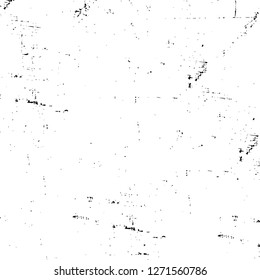 Wall fragment with scratches and cracks. Overlay grunge illustration over any design. Abstract grainy background with vintage effect