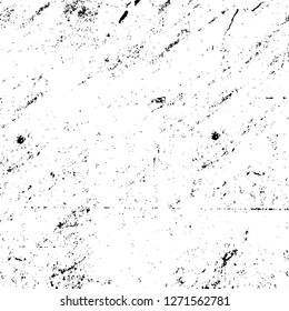 Wall fragment with scratches and cracks. Overlay grunge illustration over any design. Abstract grainy background with vintage effect