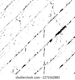 Wall fragment with scratches and cracks. Overlay grunge illustration over any design. Abstract grainy background with vintage effect