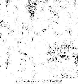 Wall fragment with scratches and cracks. Overlay grunge illustration over any design. Abstract grainy background with vintage effect