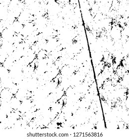 Wall fragment with scratches and cracks. Overlay grunge illustration over any design. Abstract grainy background with vintage effect