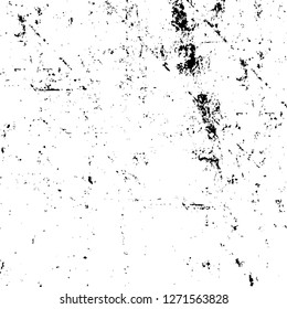 Wall fragment with scratches and cracks. Overlay grunge illustration over any design. Abstract grainy background with vintage effect