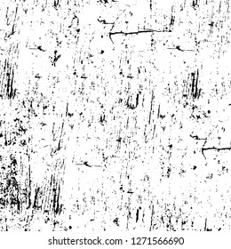 Wall fragment with scratches and cracks. Overlay grunge illustration over any design. Abstract grainy background with vintage effect