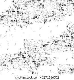 Wall fragment with scratches and cracks. Overlay grunge illustration over any design. Abstract grainy background with vintage effect