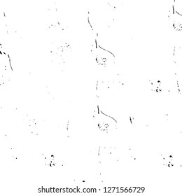 Wall fragment with scratches and cracks. Overlay grunge illustration over any design. Abstract grainy background with vintage effect