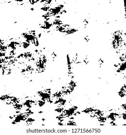 Wall fragment with scratches and cracks. Overlay grunge illustration over any design. Abstract grainy background with vintage effect