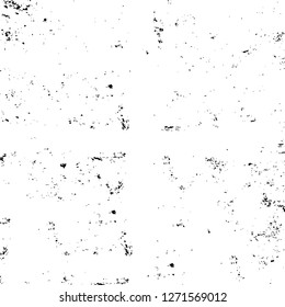 Wall fragment with scratches and cracks. Overlay grunge illustration over any design. Abstract grainy background with vintage effect