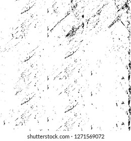 Wall fragment with scratches and cracks. Overlay grunge illustration over any design. Abstract grainy background with vintage effect