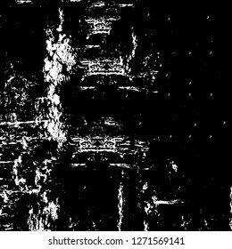 Wall fragment with scratches and cracks. Overlay grunge illustration over any design. Abstract grainy background with vintage effect